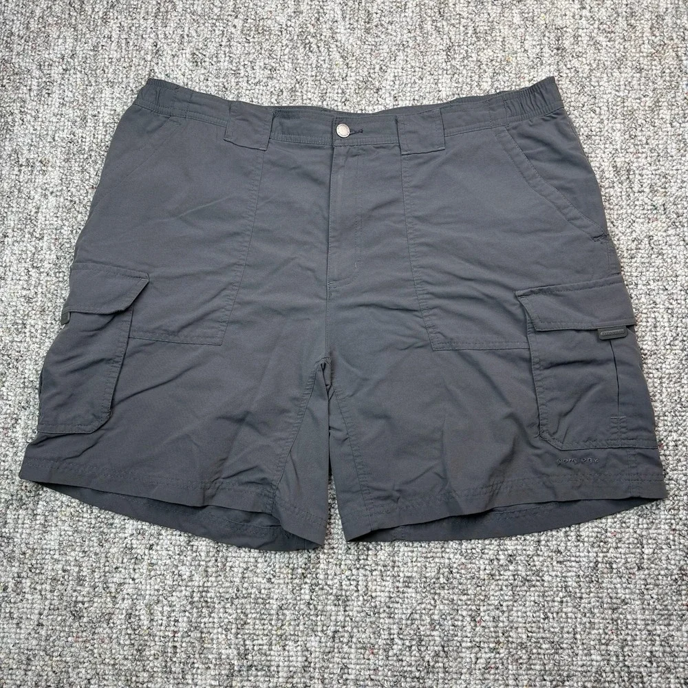 Columbia Silver Ridge Cargo Shorts Mens XL Titanium Hiking Outdoors Gray